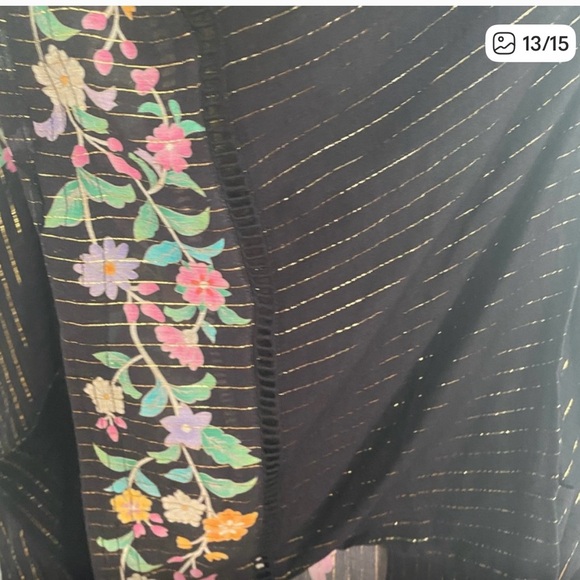 Spell Black Kimono with Floral and Leopard Design - Picture 4 of 11